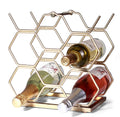 Small Wine Racks Countertop (8 Bottle Capacity),Metal Wine Bottle Holder Modern Gold for Home Kitchen Bar,Tabletop Wine Rack for Cabinet, Pantry, Wine Bottle Storage