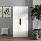 ZeHuoGe 62.99in Kitchen Pantry Cabinet, Freestanding Buffet Cupboards Sideboard with Doors & Shelves, Pantry Storage Cabinet for Kitchen, Living Room and Dinning Room (White)