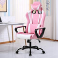 Gaming Chair 188 P, Modern Pink Ergonomic High Back PC Computer Gaming Chair with Lumbar Support, Adjustable Height, 360 Swivel, Executive Style, PU Leather, 300 lb Capacity