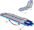 LILYPELLE Folding Chaise Lounge Chair with Mattress, 5 Position Beach Chair with Face Hole, Patio Chaise Lounge Chairs for Outside, Sunbathing, Camping, Pool, Beach, Poolside
