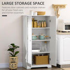 Modern Pantry Storage Cabinet, Freestanding Kitchen Cupboard with 2 Doors, Adjustable Shelves for Dining Room,for Kitchen Home