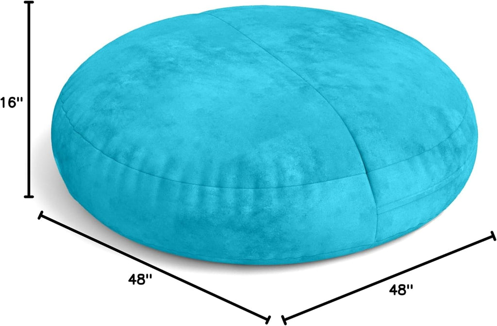 Jaxx Cocoon 4 Foot Bean Bag Chair and Crash Pad, Aqua