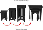 Nesting Tables-Set of 3, Traditional with Mission Style Legs for Living Room Coffee Tables or Nightstands-Home Accent Furniture by Lavish Home (Black)