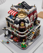 Christmas Cafe House Building Block Set, Adult Street View Bricks Model Set, Boys Girls Adult Christmas Holiday Toys Gifts, 2506 PCS Mini Block House Model (1054)