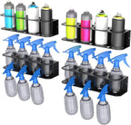 WALMANN Wall Mount Spray Bottle Holder, Metal Spray Can Storage Rack for Garage Workshop, Paint Aerosol Can Holder, Pack of 4