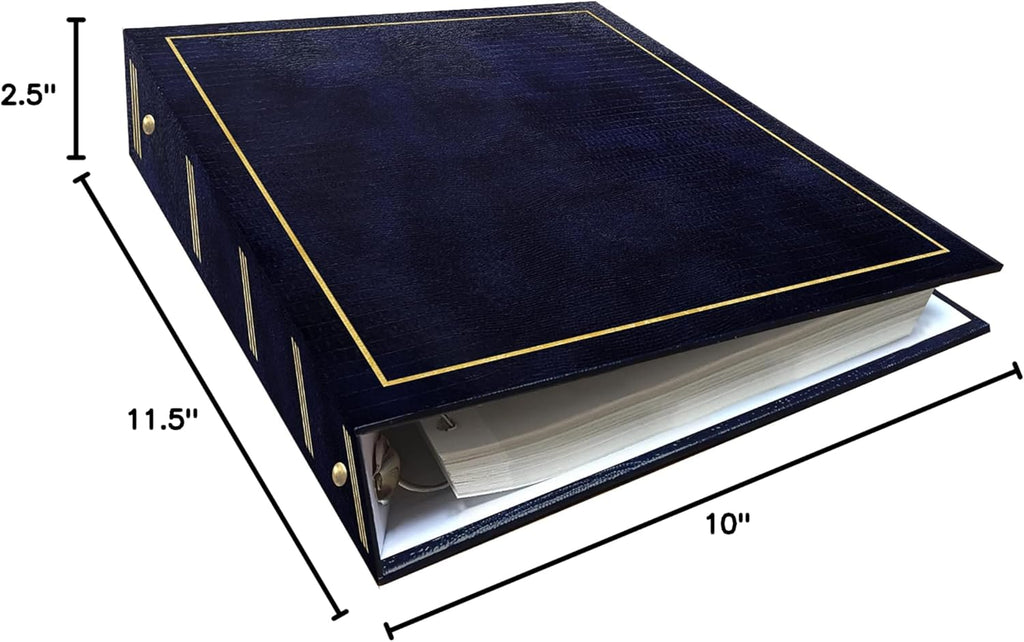 Pioneer Photo Albums Magnetic Self-Stick 3-Ring Photo Album 100 Pages (50 Sheets), Navy Blue
