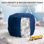 Bean Bag Chair and Sensory Crash Pad, Convertible Beanbag Folds from Lazy Chair to Floor Sensory Crash Pad, Giant Lazy Sofa Chairs with Memory Foam Filling, Machine Washable