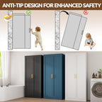 Kitchen Pantry Cabinet, 71”H Metal Storage Cabinet with Doors and 4 Adjustable Shelves, Black Pantry Cabinets for Kitchen, Living Room, Dining Room and Bathroom