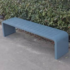 Outdoor Benches Weatherproof Backless Made of Stainless Steel No Assembly Required Seat Width 40CM (15 Inches) for Porch, Patio, and Indoor(Gray,120 * 40 * 45CM)