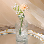 Fixwal Set of 5 Bud Vases, Small Vase for Flowers, Glass Vase for Home Decor, Wedding Decorations, Clear Flower Vases for Centerpieces, Vintage Vase for Home Decor