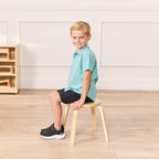 ECR4Kids Bentwood Stackable Stools, 12in Seat Height, Classroom Furniture, Natural, 6-Piece
