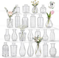 24 Pack Glass Bud Vase in Bulk - BEAHOT Clear Flower Vases for Wedding Decorations, Mini Vase for Centerpiece Table Decorations, Small Boho Vase for Home, Wedding Decor, Mother's Day, Party, Office