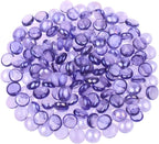 KINGOU Flat Glass Gems/Beads/Stones for Vase Filler, Table Scatter, Games - 1 Lbs (14-16mm, Approx. 5/8")