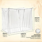 61x79x79 Inch Spacious Mesh Bed Curtain Canopy, Quick Setup Bed Drapes for Home Dorm Outdoor, Mosquito Net, Canopy, White