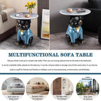 Cool Bulldog Appearance Side Table, Cartoon Animal Accent Table, Small Space Decoration, Bedroom Nightstand