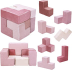 7Pcs Elastic Sponge Toddler Cushions Wear Resist Inspiring Creativity Blocks Chair for Kids Bedroom Playroom Furnitures