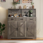 Farmhouse Sideboard Buffet with Microwave Stand,Varied Storage with Drawers and Cabinets, Easy Assembly, Versatile Use for Kitchen and Living Room