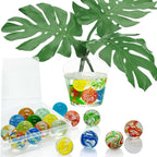 Taken All 18 Pcs 35mm Large Glass Marbles, 1.38 Inch Playing Glass Shooters Colorful Assorted Marbles for Classic Ring Game, Home Decoration, Vase Fillers - Ideal for Kids, Adults, Family, Party