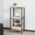 ETELI 3 Tier Tall Side Table Small Telephone Table Stand with Storage Shelves 31.6 Inch Tall End Table Night Stand for Small Space Living Room Bedroom Bathroom Kitchen, Gray