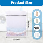 Dntorx 2 Pack XX-Large Mesh Laundry Bags for Delicates, 24 x 32 Inches Reusable Laundry Bag Durable Wash Bags for Washing Machine for College, Family, Travel, Storage