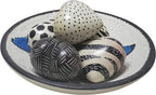 Love You My Friend Precious Hearts Hand Carved and Designs Etched By African Artisan. Valentine Mothers Day Bowl Vase Filler Set of 5 (Small, Black & White)