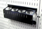 Wall Control Pegboard Spray Can Holder Bracket and Aerosol Can Organizer Pegboard and Slotted Tool Board - Black