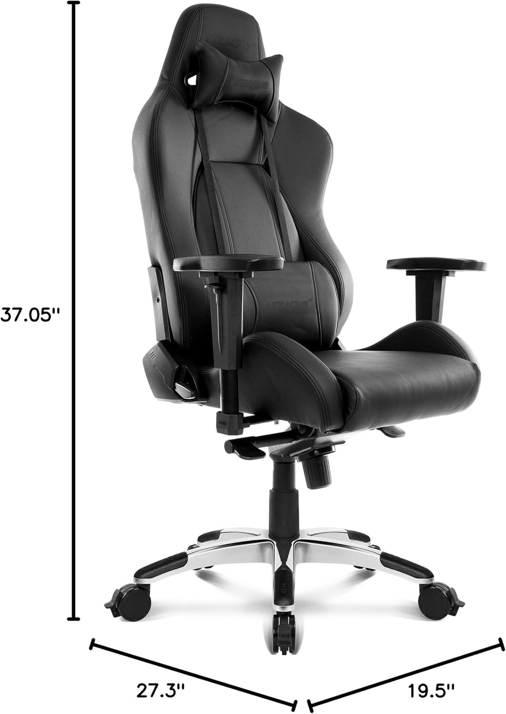 AKRacing Raven Premium Heavy Duty PU Leather Gaming Chair 180 Degree Reclining Office Chair