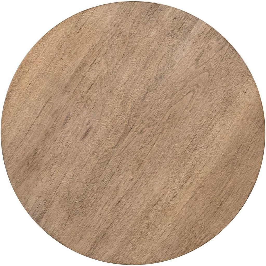 Liberty Furniture Haven Hills Round Chairside Table for Living Room Traditional - Camel Beige Birch Wood