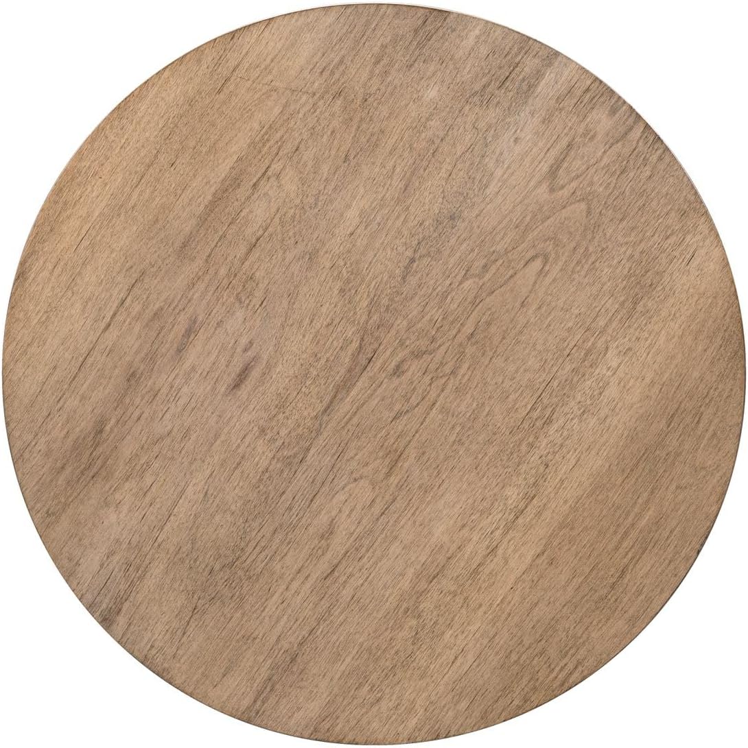 Liberty Furniture Haven Hills Round Chairside Table for Living Room Traditional - Camel Beige Birch Wood