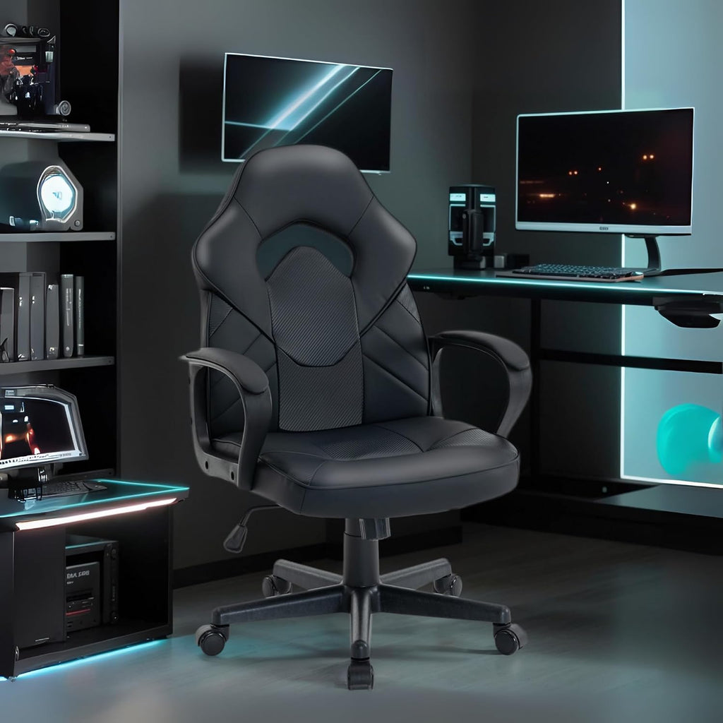 Ergonomic Computer Gaming Chair Home Office Racing Executive Video Task Desk PU Leather for Adults Teens Kids Gamer