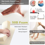 Bench Cushion for Indoor Outdoor Furniture Tufted Thicken Bay Window Seat Cushion Non Slip Waterproof Dining Piano Bench Pad Pillow Anti Cat Scratch for Patio Porch Swing(8,73x20in/185x50cm)