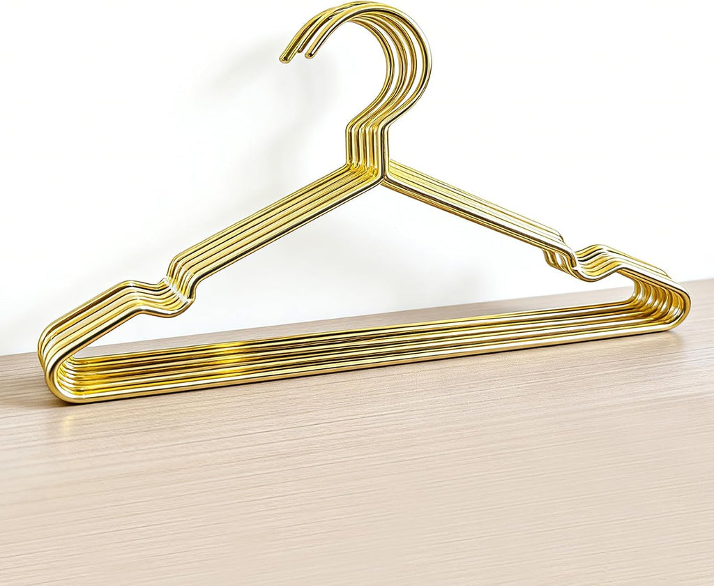 Gold Kids Wire Hangers 30 Pack,12.6 Inch Baby Strong Metal Hanger,Heavy Duty Metal Child Wire Hanger for Closet,Children's Gold Hangers
