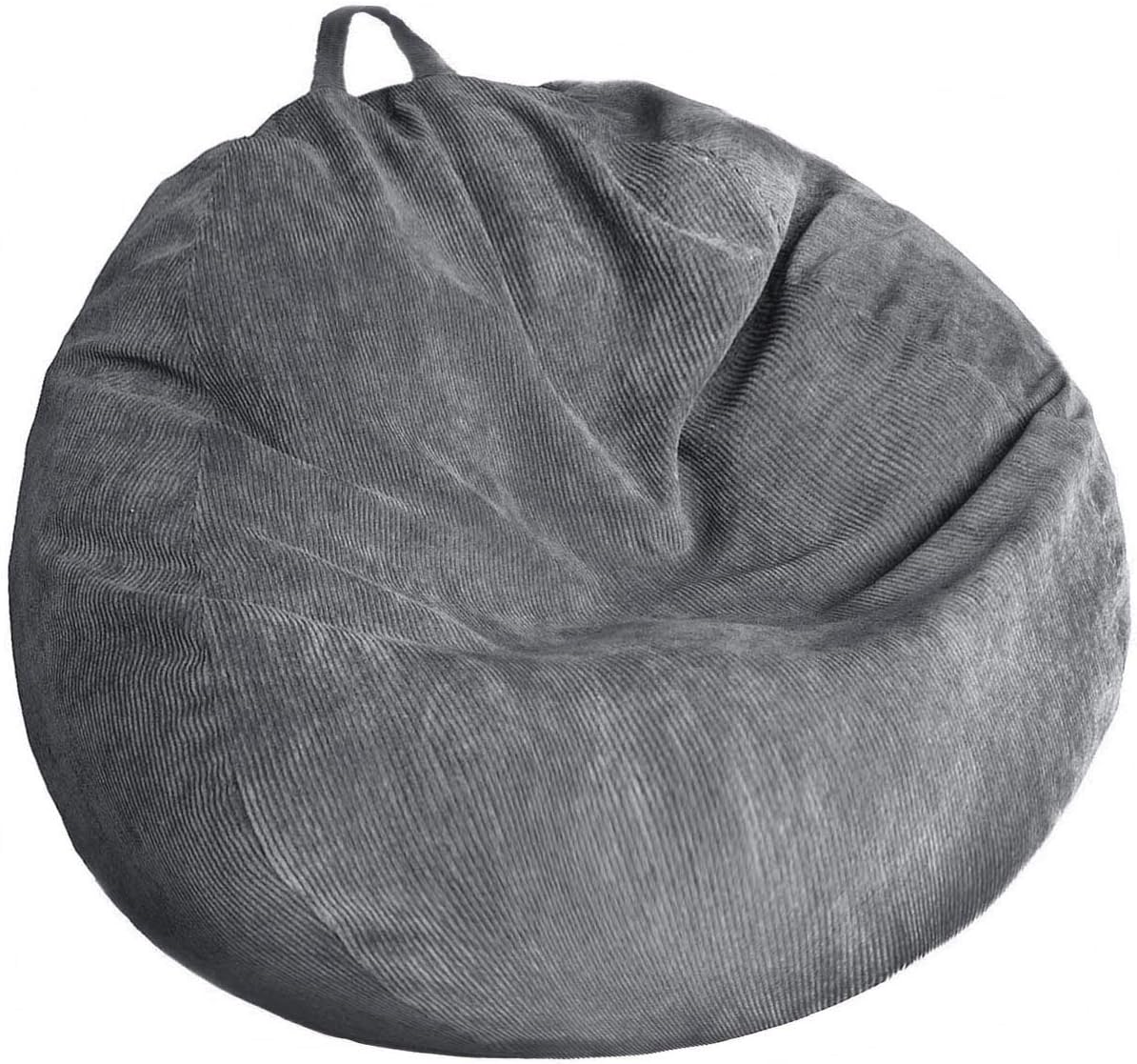 Stuffed Animal Storage Bean Bag Chair Cover (No Filler) Washable Ultra Soft Corduroy Bean Bag Cover for Organizing Plush Toys or Textile, Sack Bean Bag for Adults, Teens