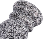 Gray Granite Cemetery Vase for Grave, 4.3" W x 9.8" H | Gray granite, side drainage hole prevents water pooling and freeze cracking. For grave markers & flower decoration. 1 count.