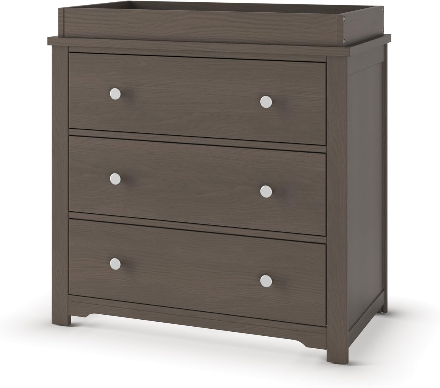 Child Craft Hampton Toddler Bed and Dresser Bedroom Furniture Set, 2 Piece, Low to Ground Design (Dapper Gray)