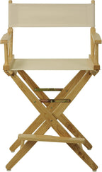 Casual Home American Trails Extra-Wide Premium Directors Chair 24" H Counter Height Natural Frame Natural Canvas