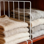 2pcs Wire Shelf Divider: White Closet Shelf Organizer - Metal Partition with Slide- - Space Saving Organizer for Clothes and Handbags