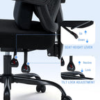 Ergonomic Office Chair with Footrest - Adjustable Lumbar Support & 3D Headrest, 90-160° Reclining Mesh High-Back Rolling Work Swivel Computer Chair-400lbs Capacity