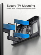 Pipishell TV Wall Mount for 26-74 inch LED LCD OLED 4K TVs up to 99lbs, Full Motion TV Mount Bracket Articulating Swivel Extension Tilting Leveling Max VESA 400x400mm, Fits 12/16 Inch Wood Studs