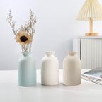 Blue Small Ceramic vase Dry Flower Vases for Home Decor Bohe vase Dried Flowers Home, Living Room,Modern, Minimalist,Centerpieces Office Desk Best Decoration(S Blue)