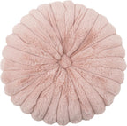 vctops Round Throw Pillow Soft Faux Fur Decorative Pillow Small Pumpkin Throw Pillow Cushion for Living Room Sofa Bed (Pink,13.7" Diameter)