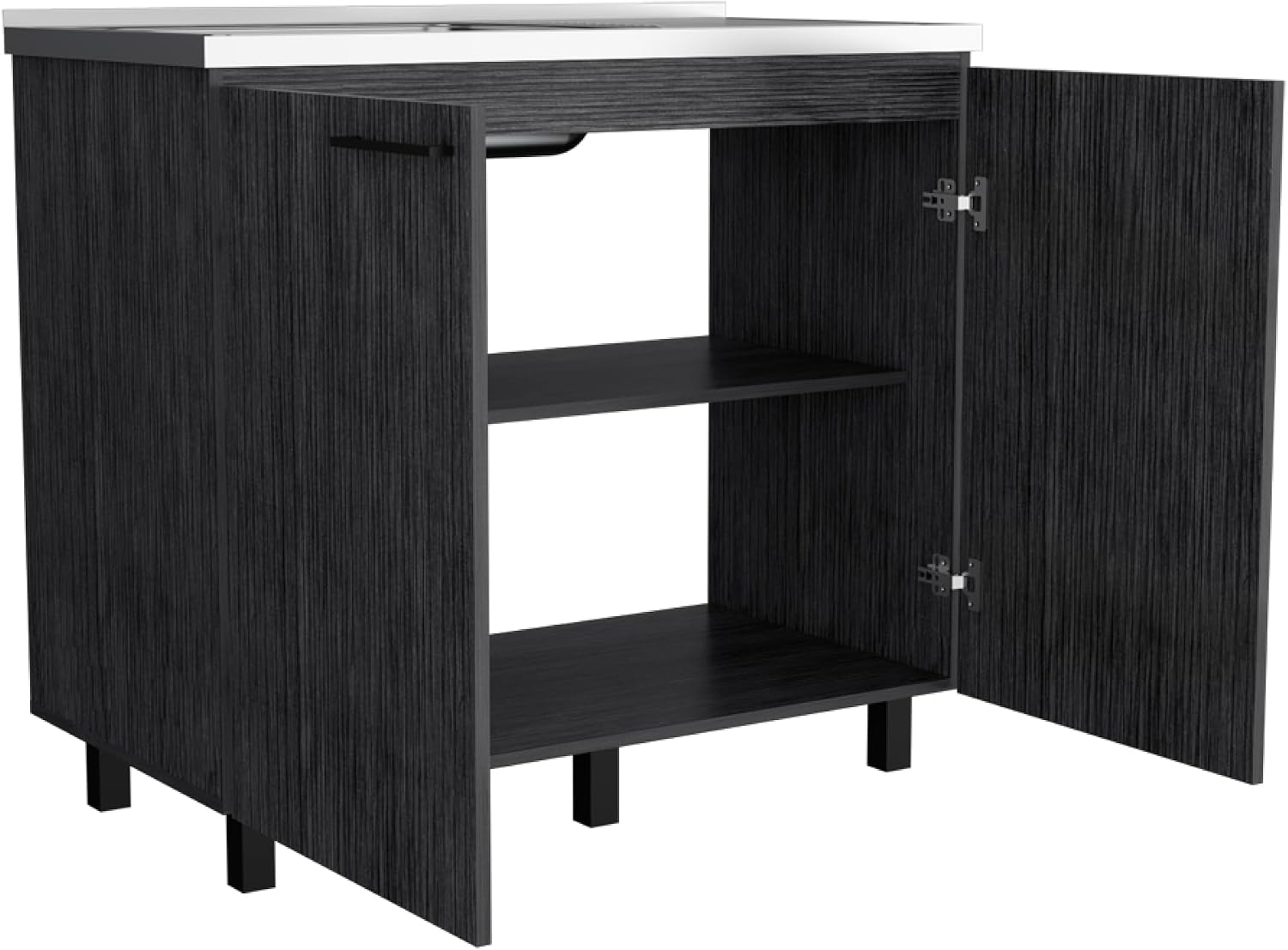 Utility Sink Cabinet Burwood, Kitchen, Smokey Oak