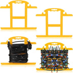 4Pcs ABS Heavy Duty Extension Cord Storage Reel Christmas Light Storage Holder Portable 100ft Cord Organizer Yellow H-shape Wrap-Holds Extension Spools Cord Winder for Indoor & Outdoor