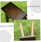 Small Wooden Bench for Boy Girl Versatile Foot Stool for High Beds Bathroom Plant Stand Shoe Changing Rustic Ages Construction