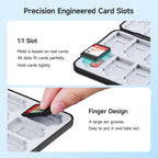 JINGDU 24-Slot Switch Game Card Case Compatible with Nintendo Switch Games & micro SD Cards, Portable Games Holder Organizer Suitable for Switch, NS2/NS/Lite/OLED Game Cards, Black