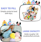 Clear Stuffed Animal Bean Bag Chair Cover for Kids, Waterproof Large Stuffable Beanbag Chair Cover, Creative PVC Plush Toys Storage, for Children Rooms Soft Stuff Animal(Large Square)
