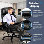800LBS Big and Tall Office Chair for Heavy People, Heavy Duty Executive Chair with High Back, Extra Wide Seat and Adjustable Lumbar, Large Computer Desk Chair Comfortable for Home Office (Black)