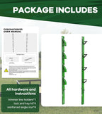 ELITEWILL 4-Position Weed Eater Racks for Trailer Green Commercial Trimmer Rack with Independent Locks for Open Trailer Work Weedeater Organization Storage Rack Holder
