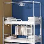 Canopy Poles for Bed, Retractable Top Bunk Bed Canopy Frame with 4 Corner Support, Adjustable Carbon Steel Poles for Dormitory School College, Bed Curtain Tent Frame