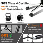 Ergonomic Office Chair with Footrest, High Back Desk Chair with Adjustable and Removable Headrest for Waist or Back Support,3 Gear Tilting Backrest,400lbs Weight Capacity Metal Base with Swivel Wheels